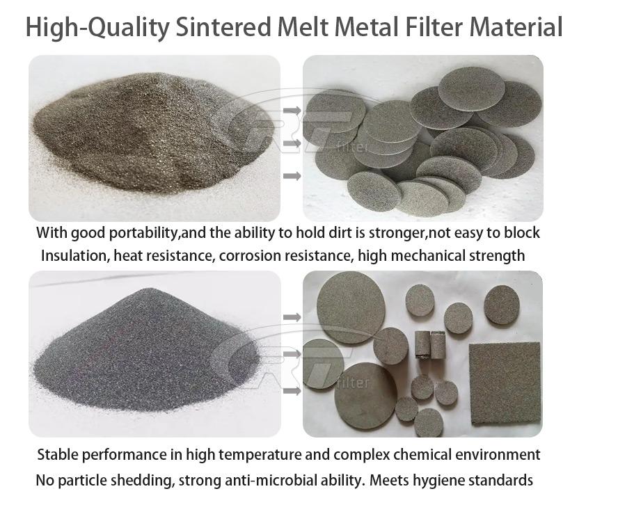 High Temperature Gas Metal Titanium Powder Sintered Filter